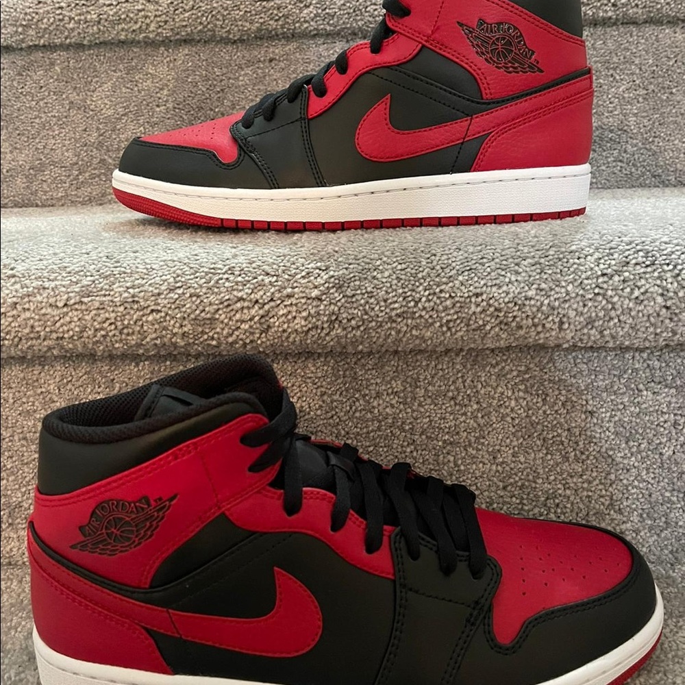 New jordan 1 mid “banned” mens shoes - Picture 2 of 15